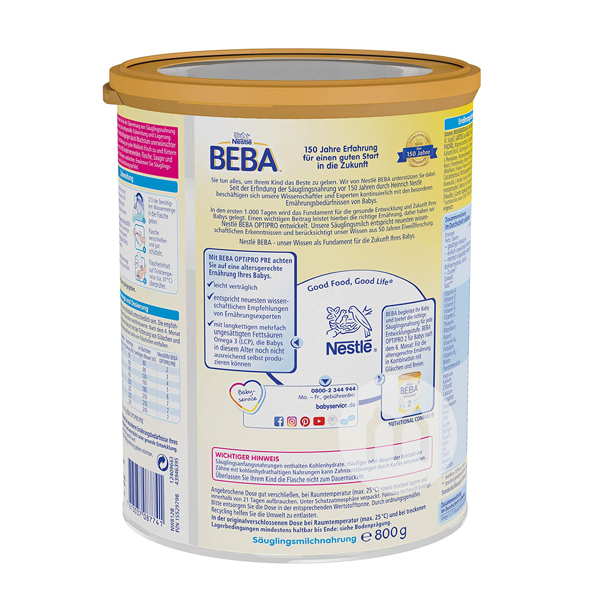 BEBA bagian susu bubuk bayi Jerman PRE * 6 versi luar negeri