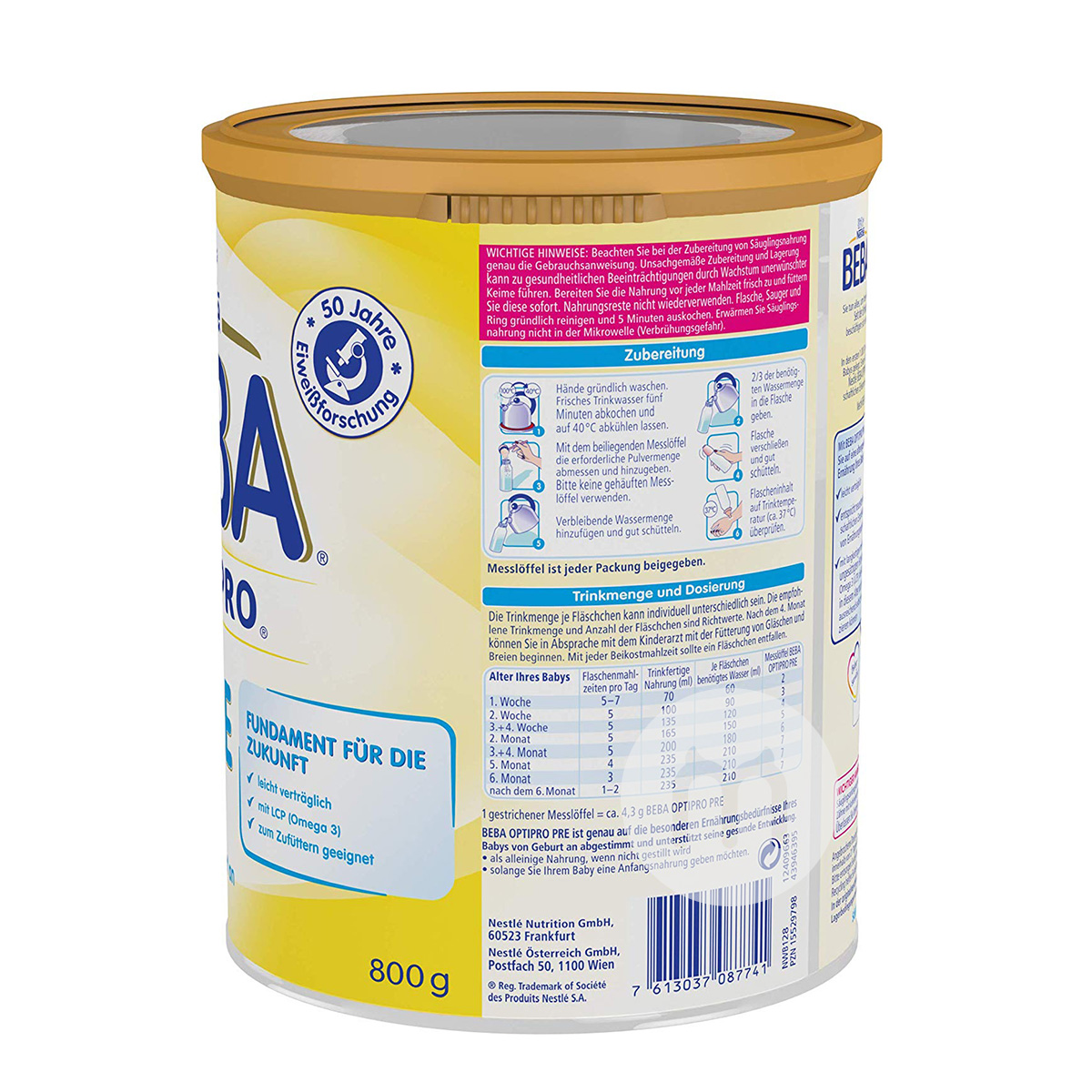 BEBA bagian susu bubuk bayi Jerman PRE * 6 versi luar negeri