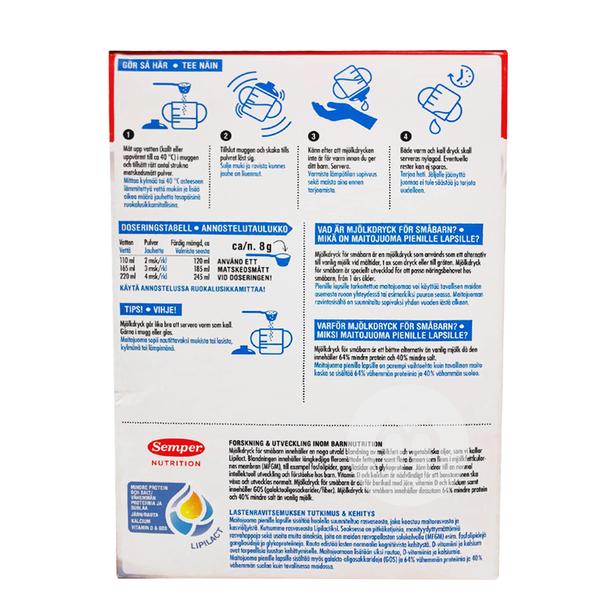 Semper 4 tahap * 6 kotak luar negeri