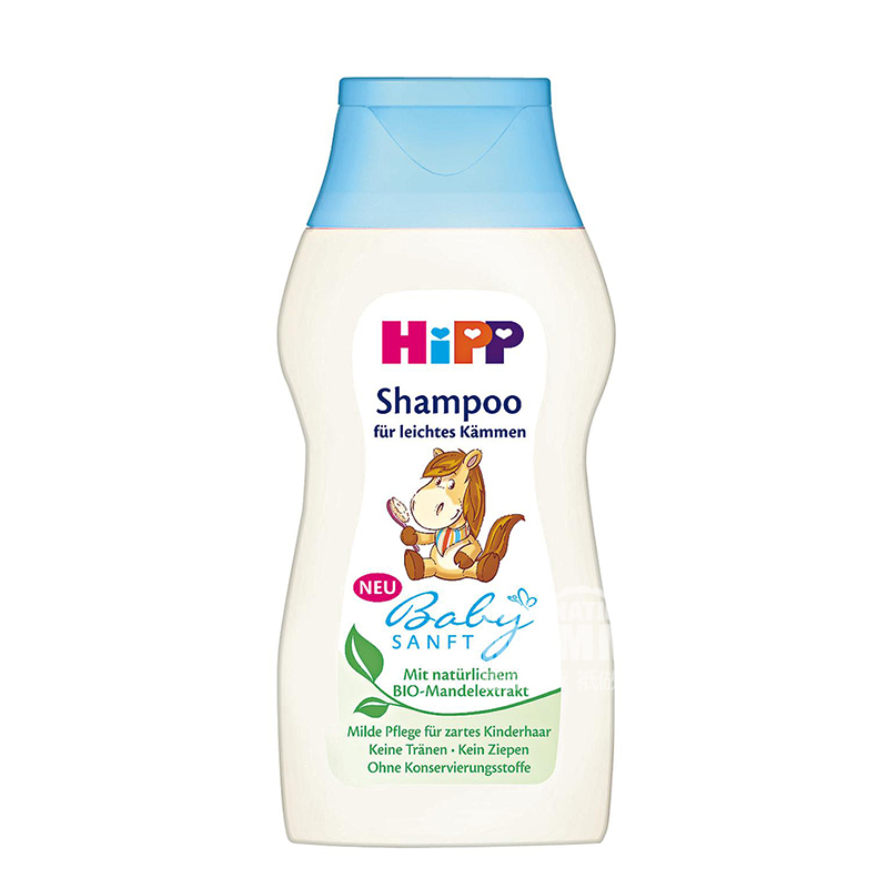 HIPP Jerman shampoo minyak almond sensitif organik di luar laut