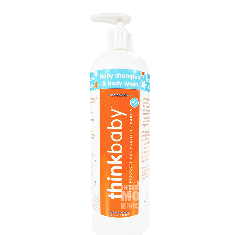 Thinkbaby Formula tanaman alami Amerika bayi s air mata bebas shampoo & Body Wash dua dalam satu versi luar negeri