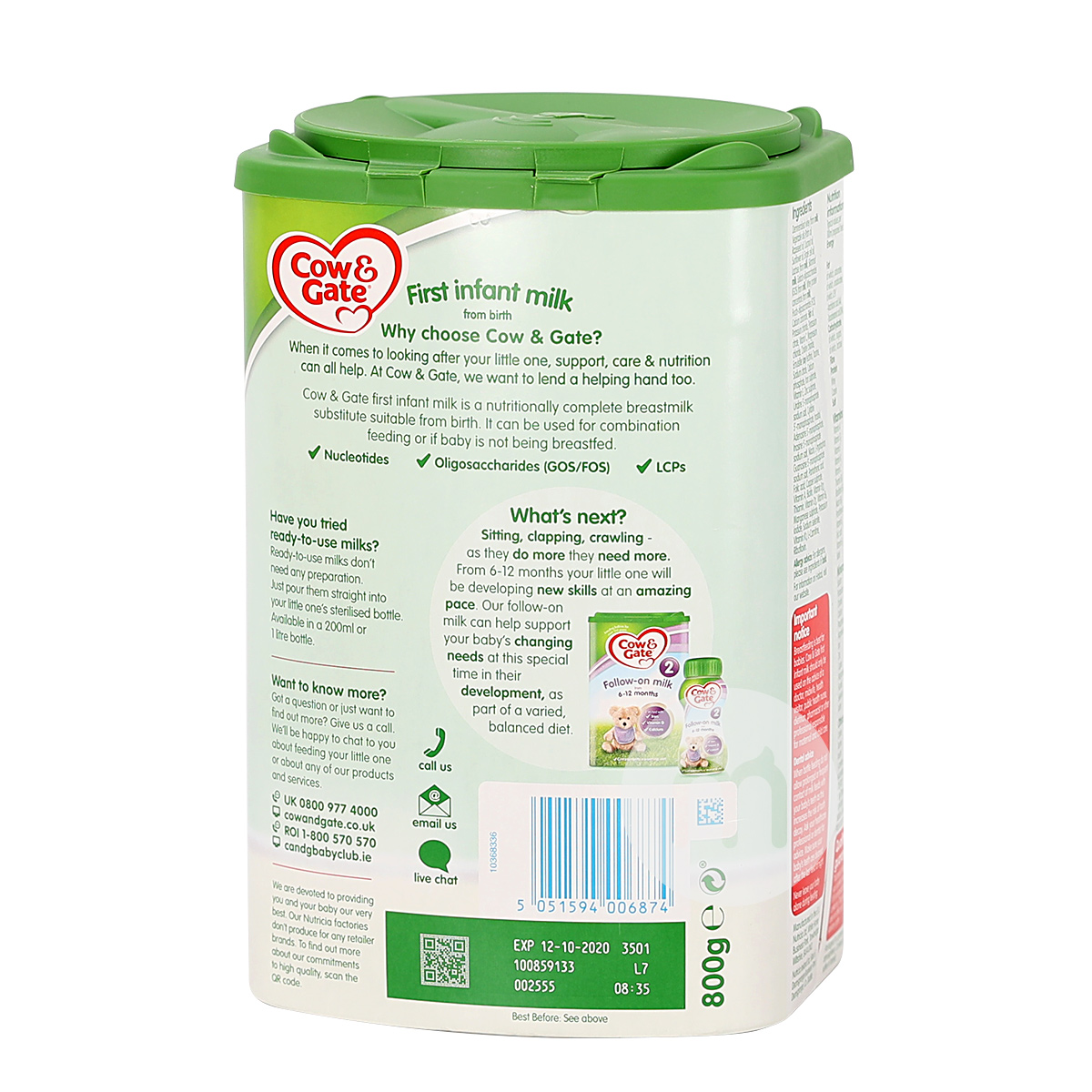 susu bubuk Sapi & Gerbang Inggris 1 tahap * 4 kaleng edisi luar negeri