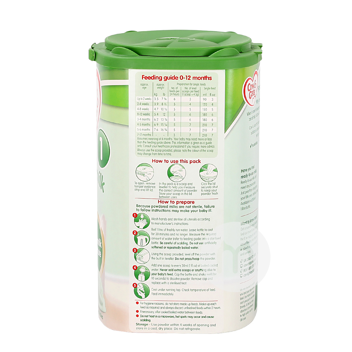 susu bubuk Sapi & Gerbang Inggris 1 tahap * 4 kaleng edisi luar negeri