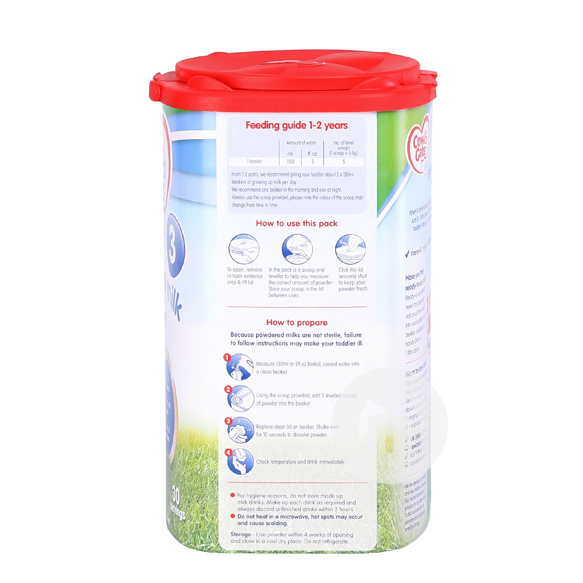 susu bubuk Sapi & Gerbang Inggris 3 tahap * 4 kaleng edisi luar negeri