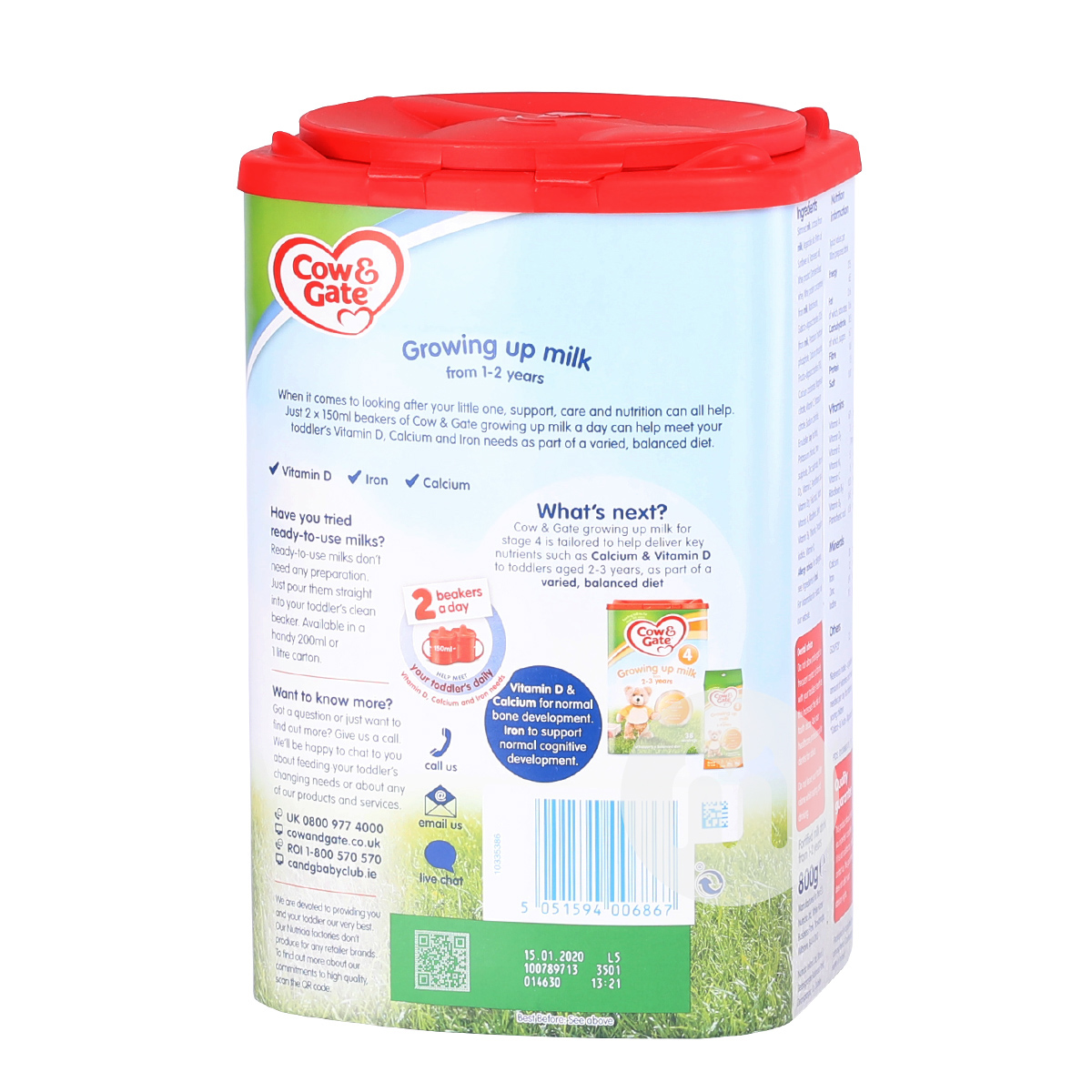 susu bubuk Sapi & Gerbang Inggris 3 tahap * 4 kaleng edisi luar negeri