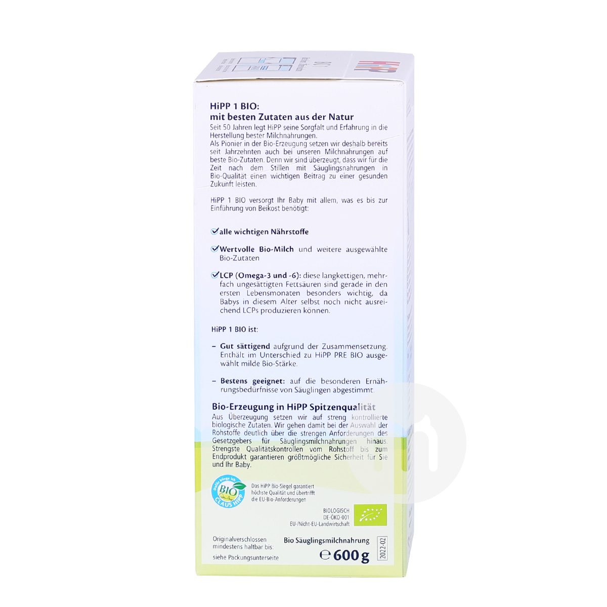 HIPP Jerman susu organik bubuk 1 tahap * 8 kotak versi luar negeri