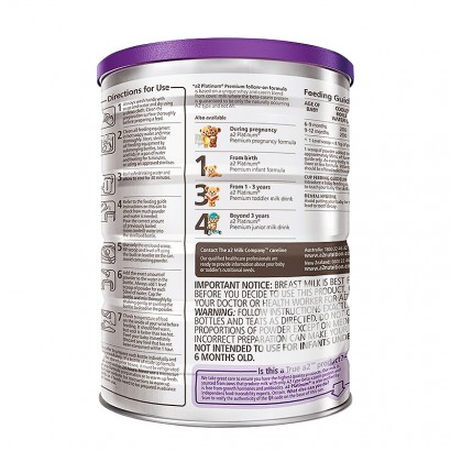 A2 Australia A2 Platinum Series Susu Bubuk Bayi 2 Tahapan * 3 Kaleng Versi Luar Negeri