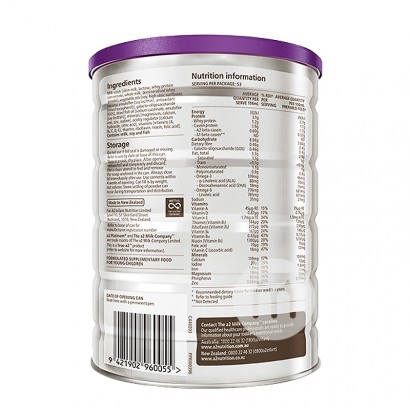 A2 Australia A2 Platinum Series Susu Bubuk Bayi 3 Tahap * 3 Kaleng Versi Luar Negeri