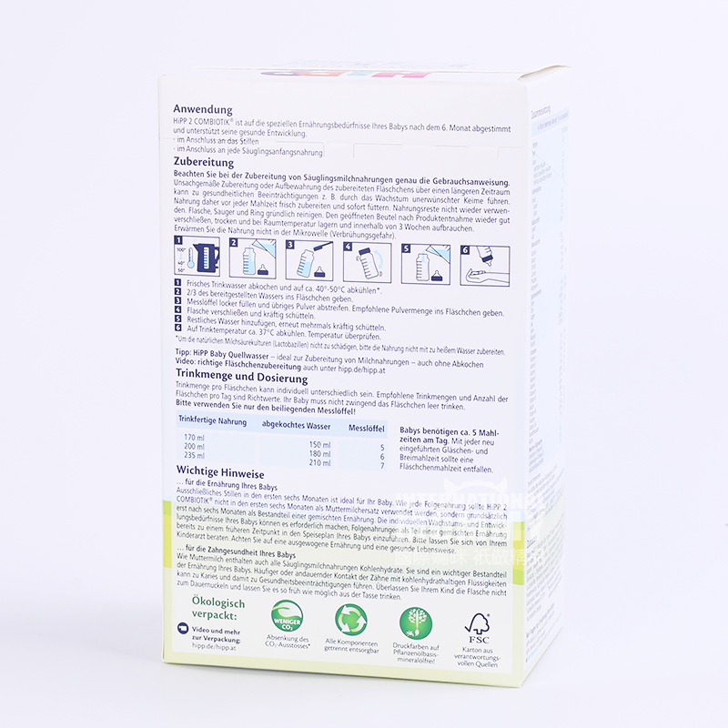 HIPP susu probiotik Jerman bubuk 2 tahap * 8 kotak versi luar negeri