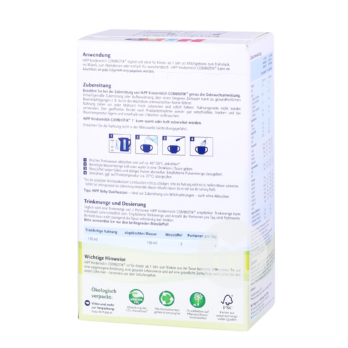 HIPP susu probiotik Jerman bubuk 4 segment * 8 kotak versi luar negeri