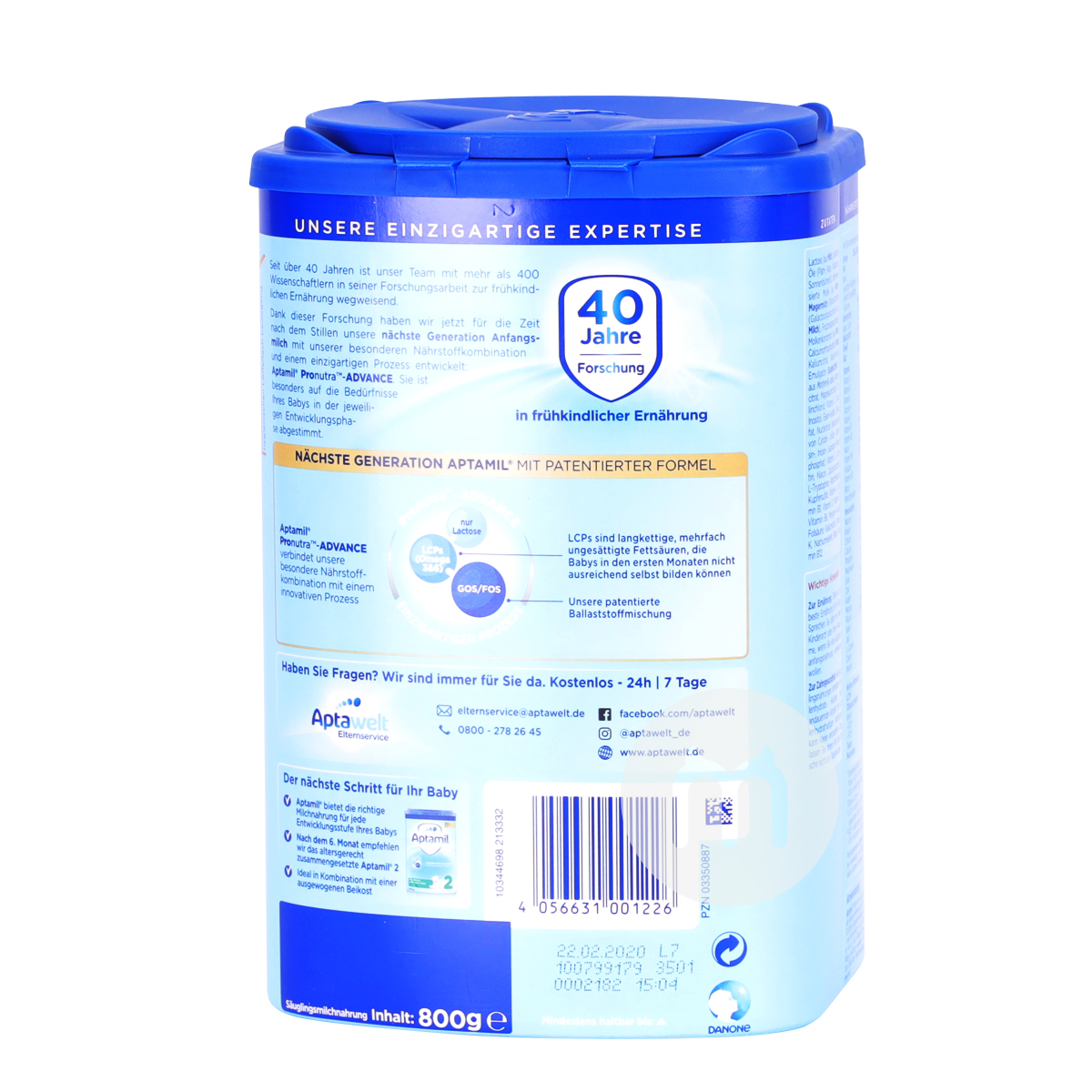 Aptamil Jerman susu bubuk  versi 1 tahap * 6 kaleng di luar negeri