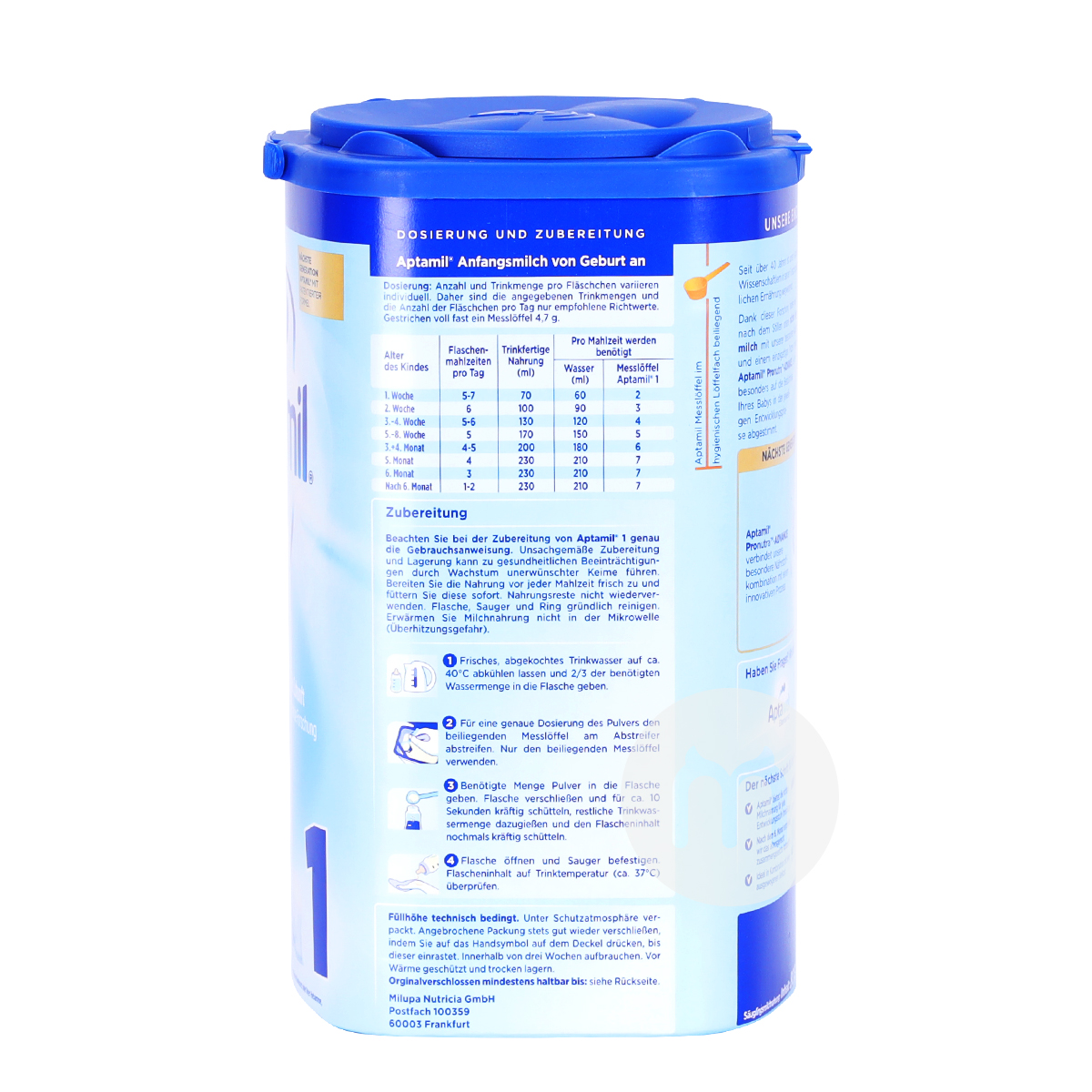 Aptamil Jerman susu bubuk  versi 1 tahap * 6 kaleng di luar negeri