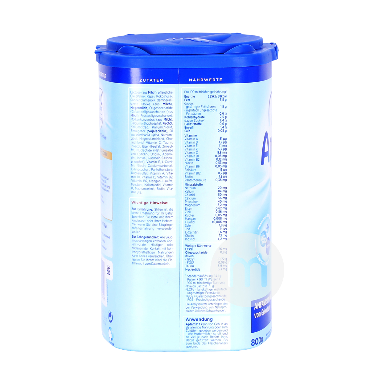 Aptamil Jerman susu bubuk  versi 1 tahap * 6 kaleng di luar negeri