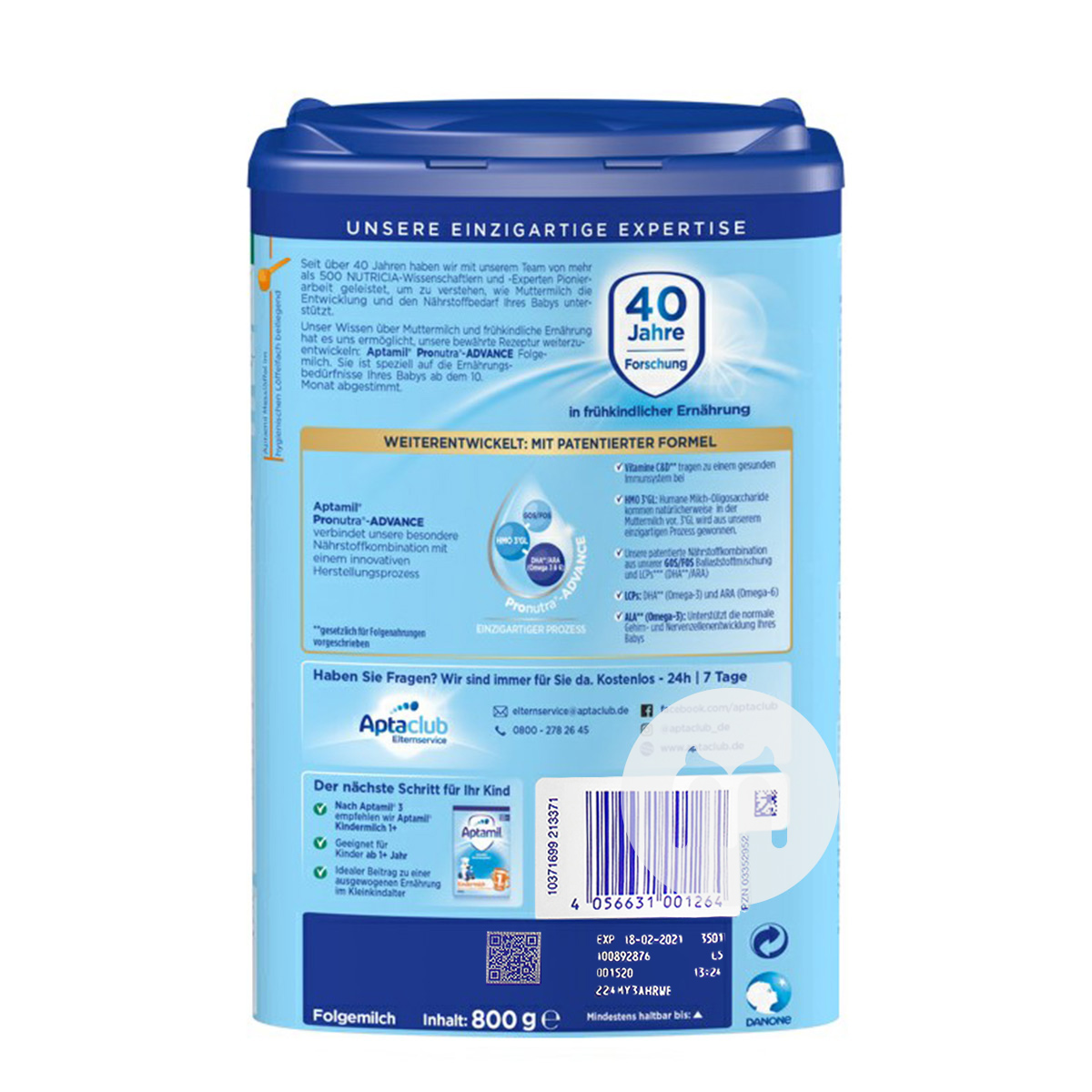 Aptamil Jerman susu bubuk  3 tahap * 6 kaleng edisi luar negeri