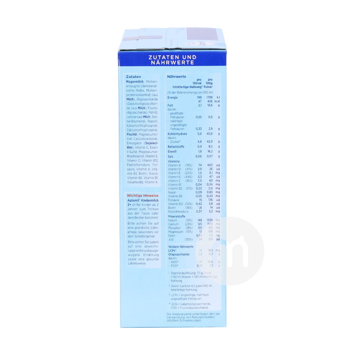 Aptamil Jerman susu bubuk lebih dari 2 tahun * 8 kotak versi luar negeri