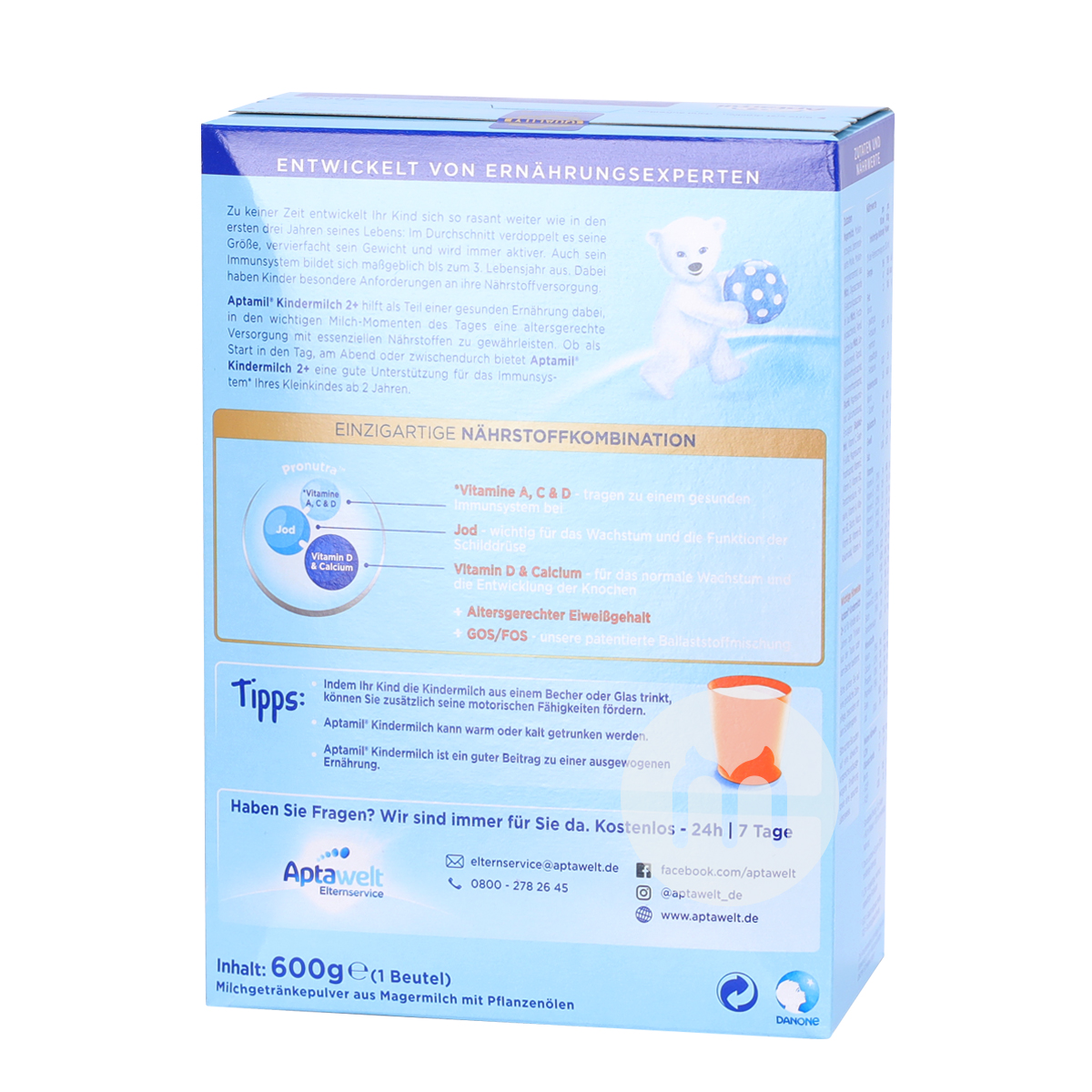 Aptamil Jerman susu bubuk lebih dari 2 tahun * 8 kotak versi luar negeri