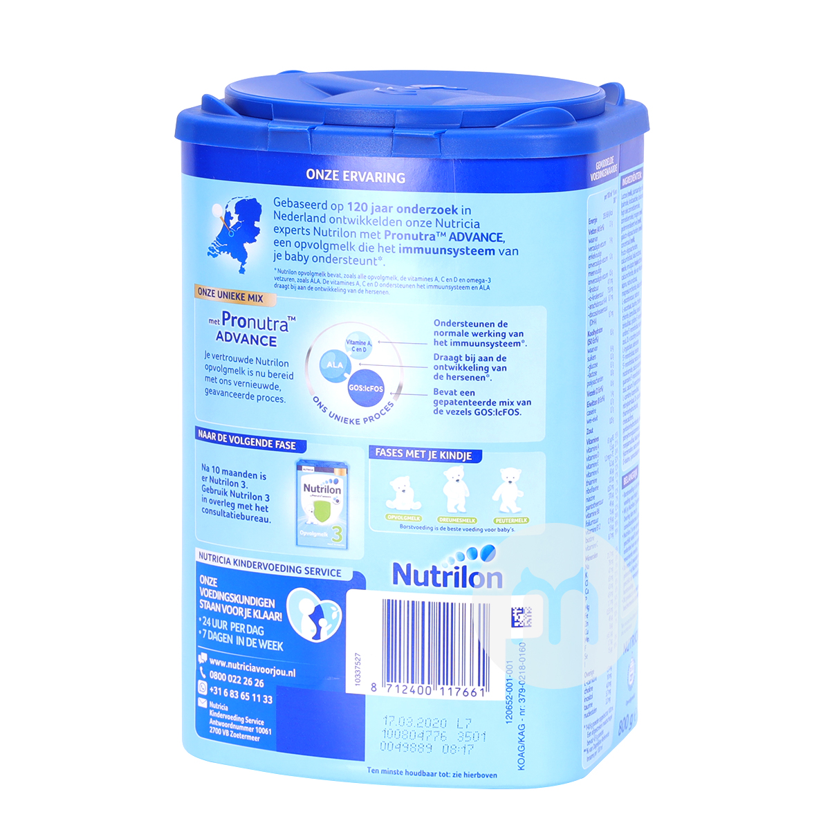 Nutrilon Belanda susu bubuk 2 tahap * 6 kaleng edisi luar negeri