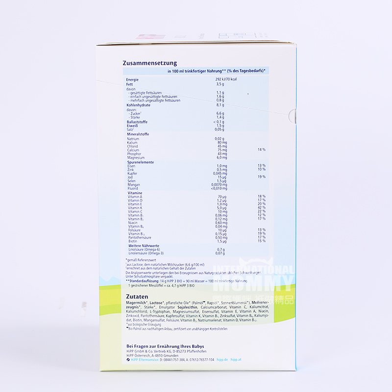 HiPP Jerman susu bubuk organik  3 tahap * 6 kotak versi luar negeri