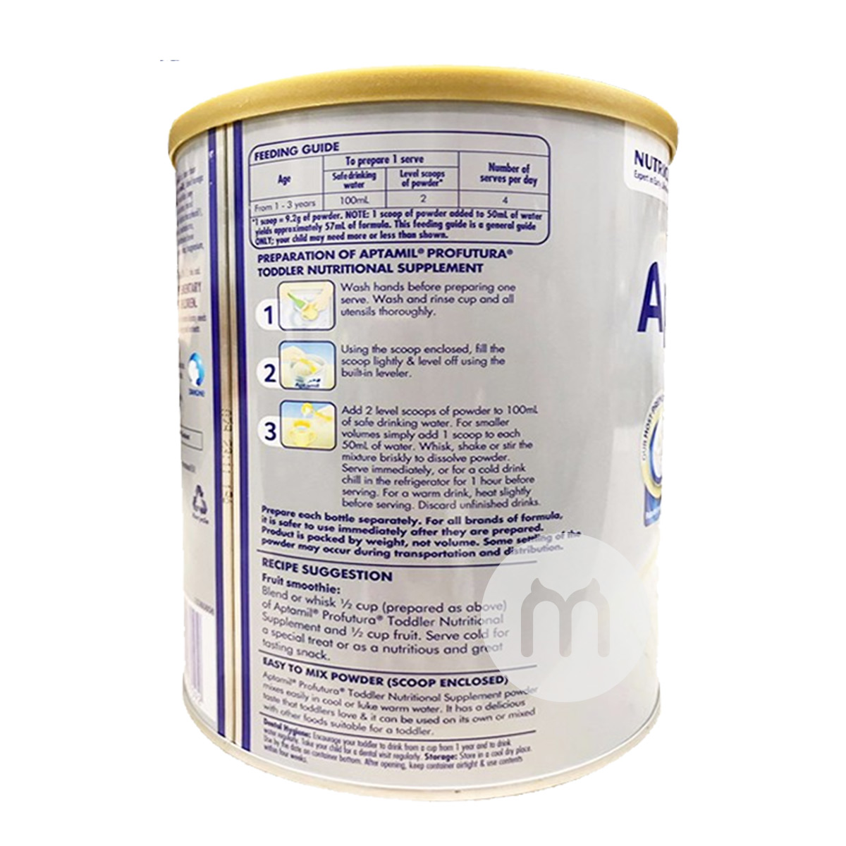 Aptamil Australian Platinum Upgrade Susu Bubuk 3 Tahap * 6 Kaleng 1-3 Tahun Versi Luar Negeri