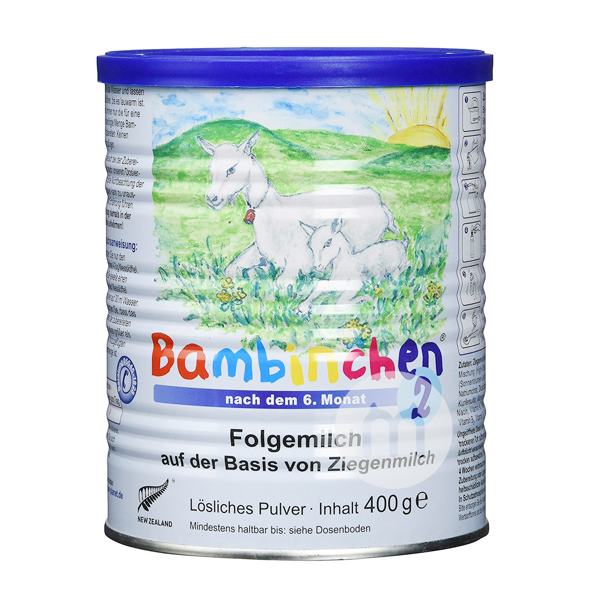 Bambinchen German Blue Planet Goat Milk Powder Tahap 2 * 6 Versi Luar Negeri