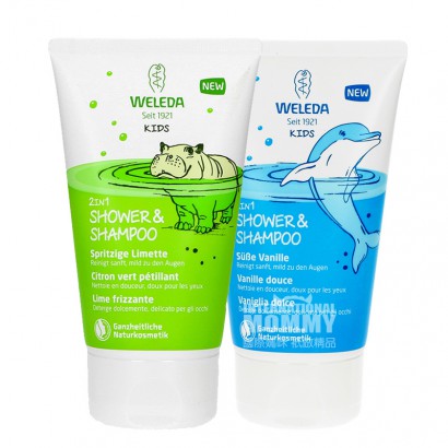 WELEDA  Sampo bayi dan bath combo anak-anak Jerman versi lemon + vanil...