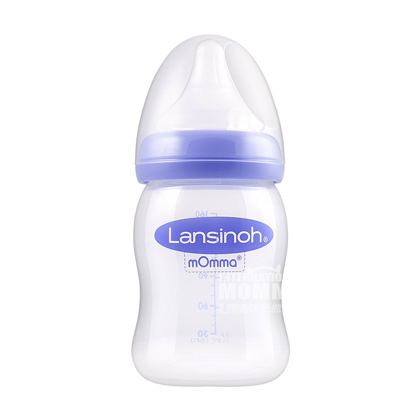 Lansinoh US mOmma seri gelombang alami botol susu pp 160ml versi 0-6 bulan di luar negeri
