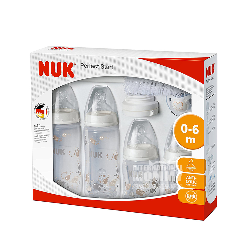 NUK Jerman mulai sempurna botol bayi puting 9 piece set versi 0-6 bulan di luar negeri