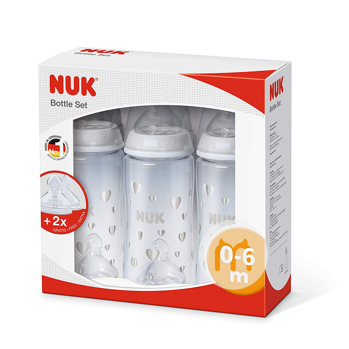 NUK 5 set puting botol bayi Jerman versi 0-6 bulan di luar negeri