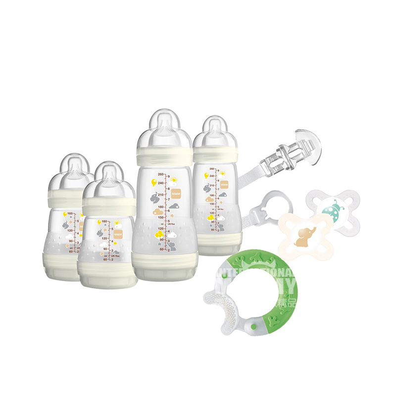 MAM Austria botol anti kembung yang baru lahir menenangkan 8-piece set edisi luar negeri