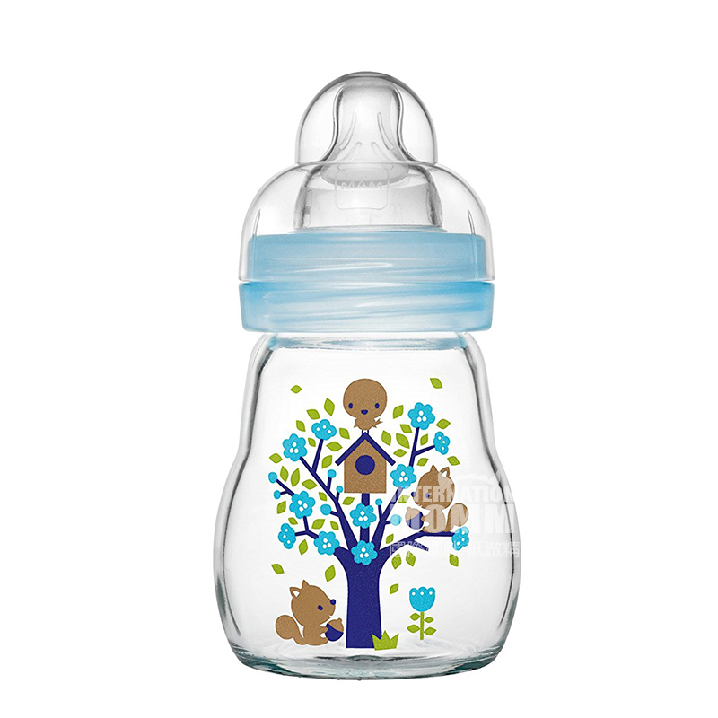 MAM Austria botol kaca tahan suhu warna kristal 170ml 0-3 bulan di luar negeri