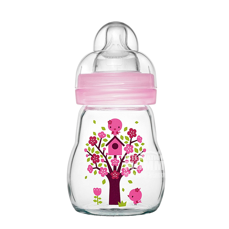 MAM Austria botol kaca tahan suhu warna kristal 170ml 0-3 bulan di luar negeri