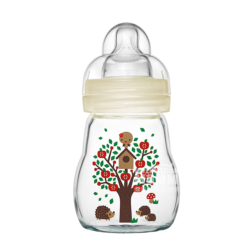 MAM Austria botol kaca tahan suhu warna kristal 170ml 0-3 bulan di luar negeri