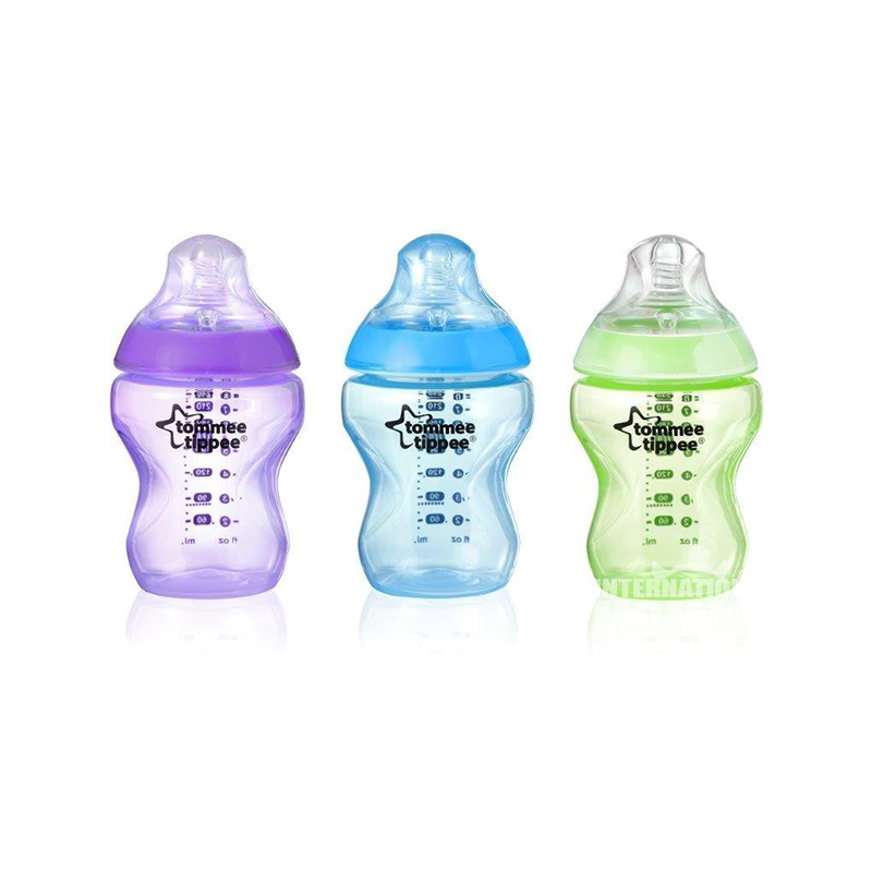 Tommee Tippee Susu Payudara Inggris Warna Alami Bayi Botol 3 Piece Set Versi Luar Negeri
