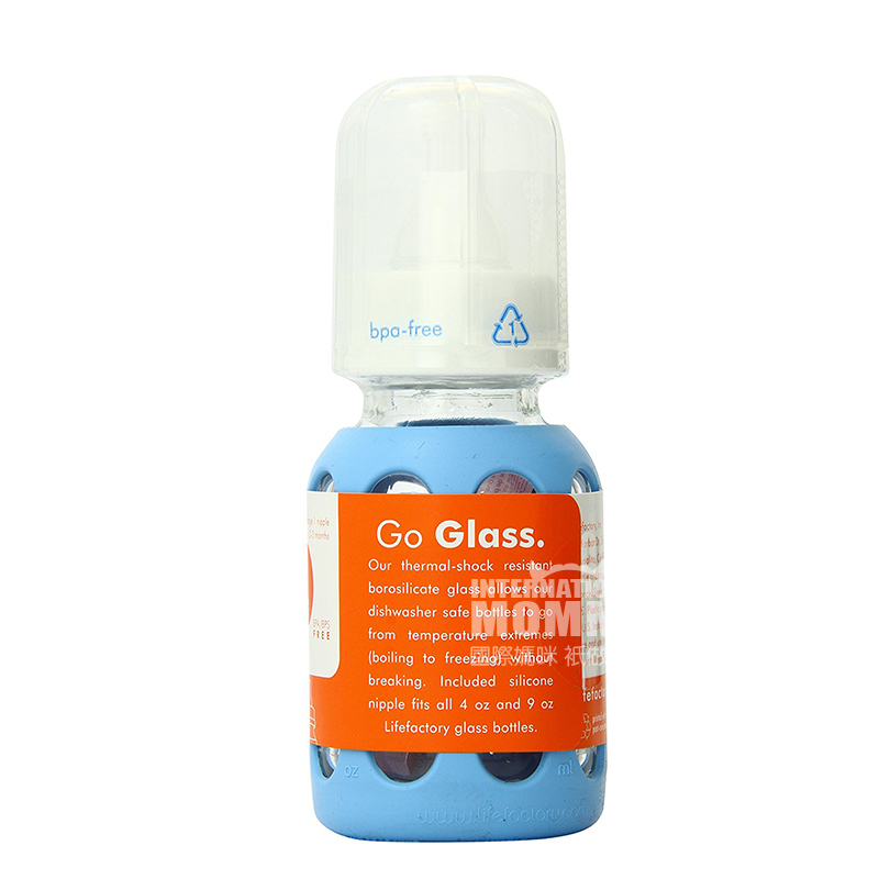 Lifefactory Amerika silikon lengan botol kaca bayi 120ml 0-3 bulan versi luar negeri