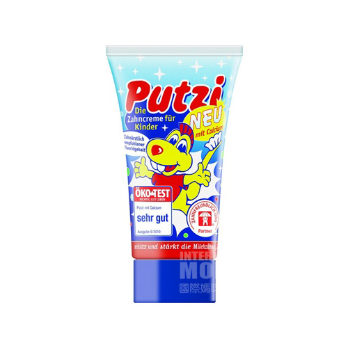 putzi Jerman baoerzi toothpaste perlindungan gigi anak-anak dengan kalsium dapat ditelan di luar negeri