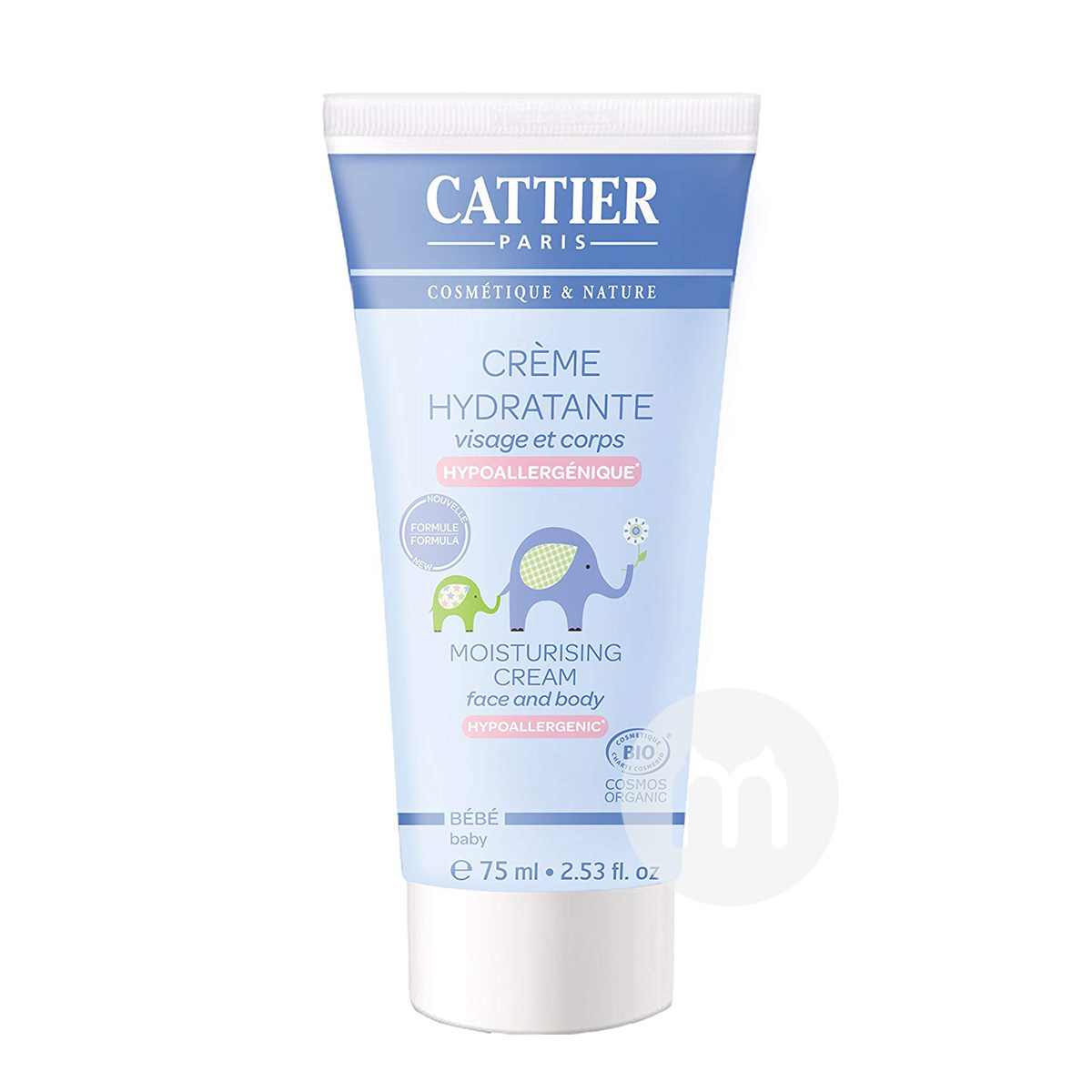 CATTIER French green lumpur tanaman organik krim pelembab bayi versi luar negeri