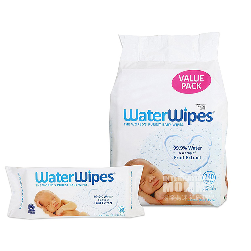 Waterwipes Tisu Bayi Bebas Aditif Irlandia 240 Tablet Versi Luar Negeri
