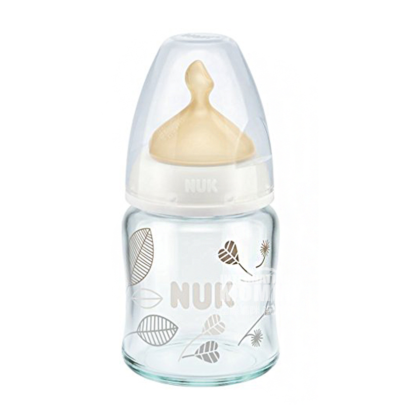 NUK Jerman NUK kaca mulut lebar botol susu Puting lateks 120 ml versi 0-6 bulan di luar negeri