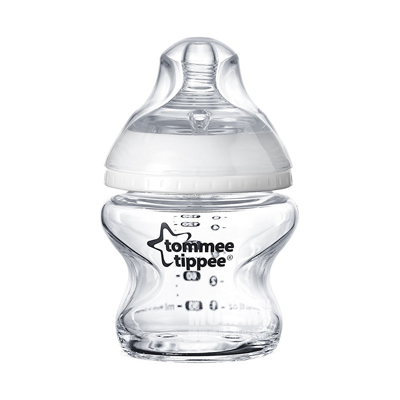 Tommee Tippee Inggris seri susu alami anti-kembung perut botol kaca kaliber 150 ml 0 bulan atau lebih Versi Luar Negeri