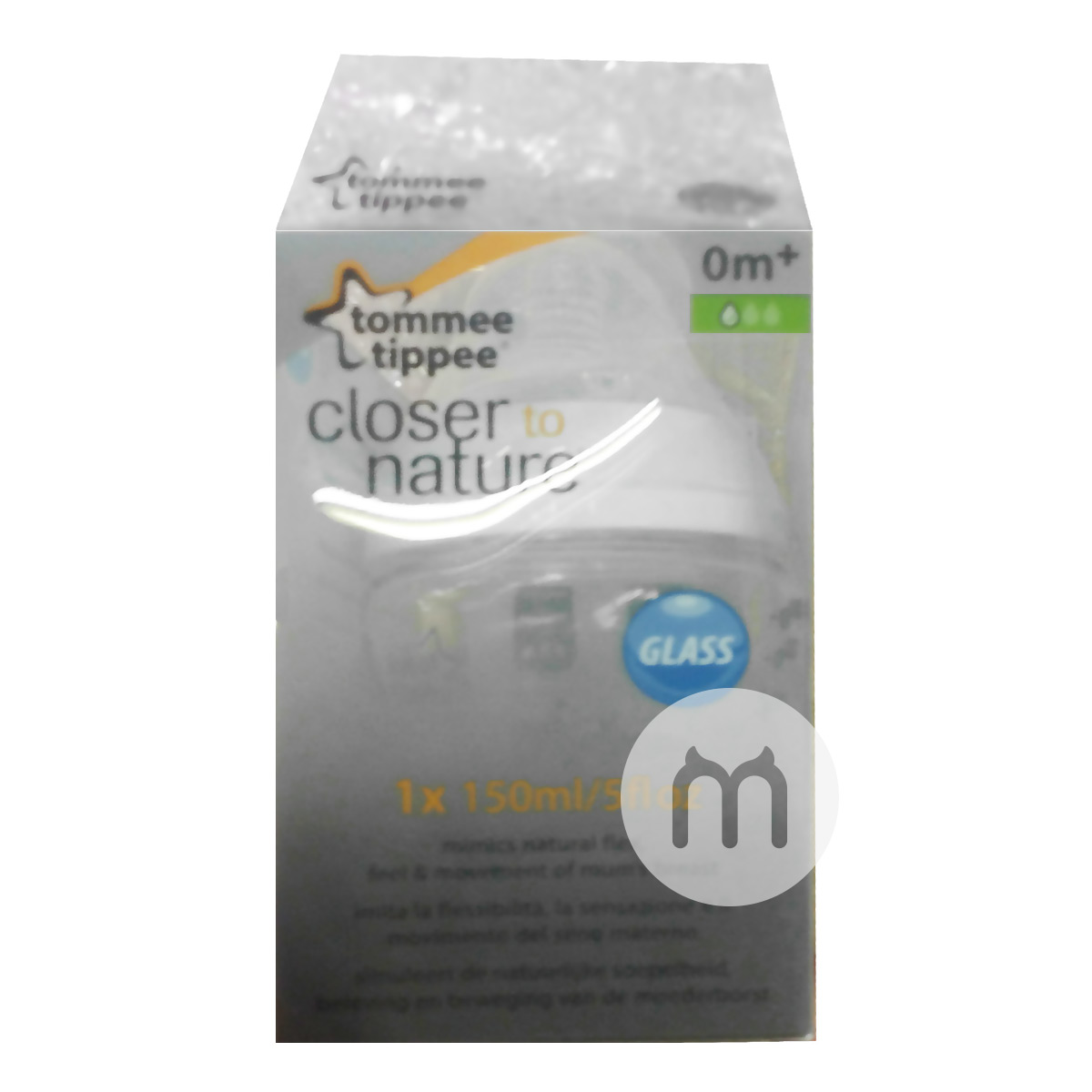 Tommee Tippee Inggris seri susu alami anti-kembung perut botol kaca kaliber 150 ml 0 bulan atau lebih Versi Luar Negeri