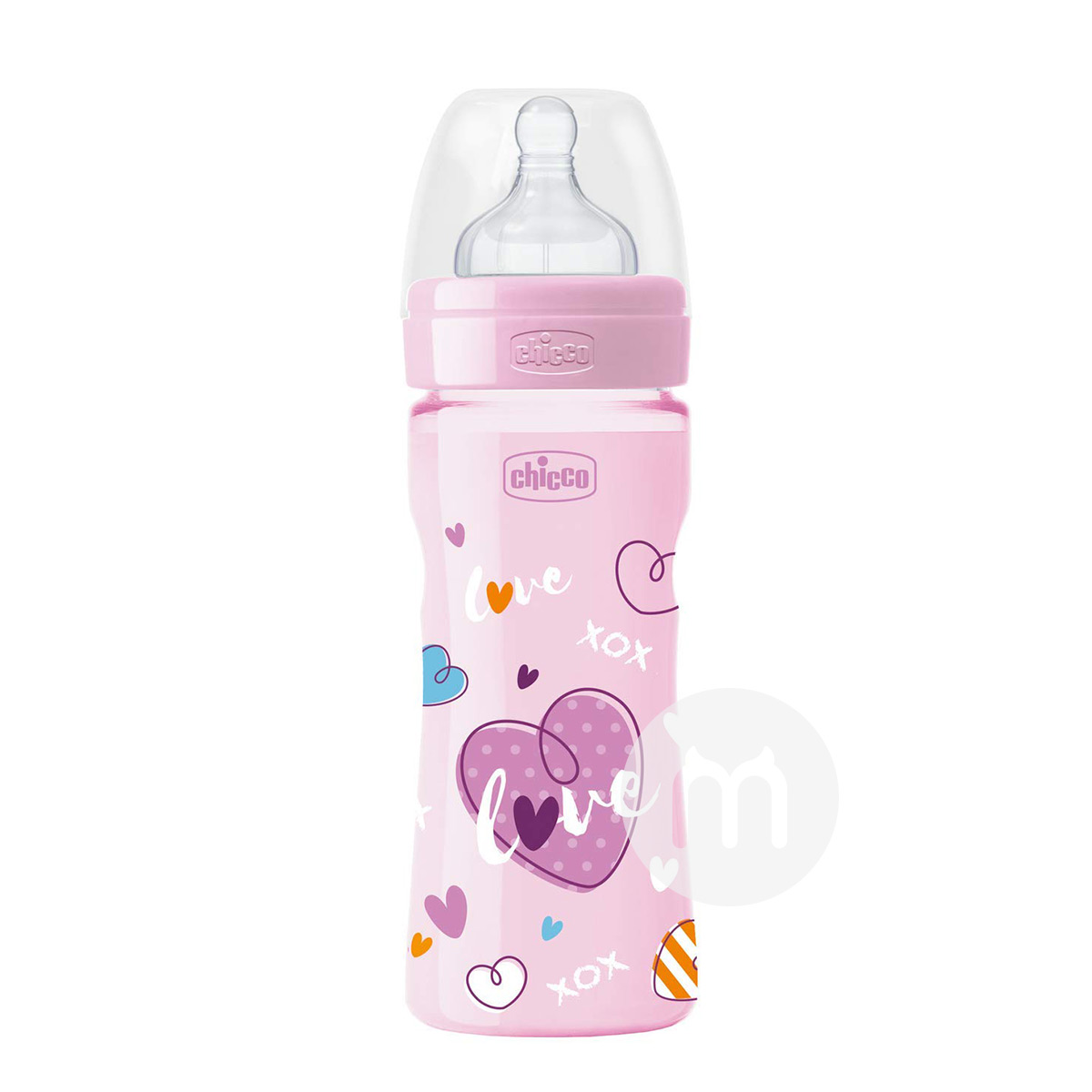Chicco Italia bayi botol plastik mulut-lebar PP 250ml puting silikon untuk lebih dari 2 bulan versi luar negeri