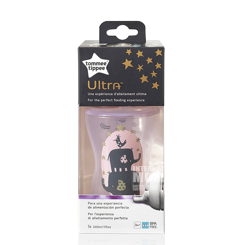 Tommee Tippee mulut luas UK anti flatulence PP bottle susu 340 ml 3-6 bulan