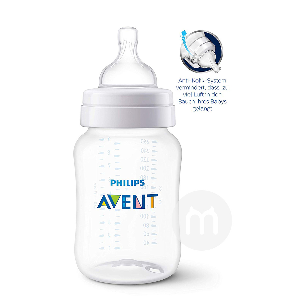 PHILIPS AVENT Botol klasik plastik kaliber lebar Inggris 260ml * 3 versi lebih dari 1 bulan di luar negeri