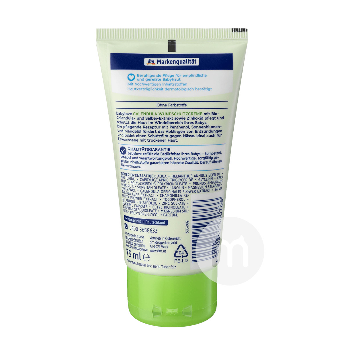 Babylove Jerman Baby Organic Calendula Butter Cream Versi Luar Negeri