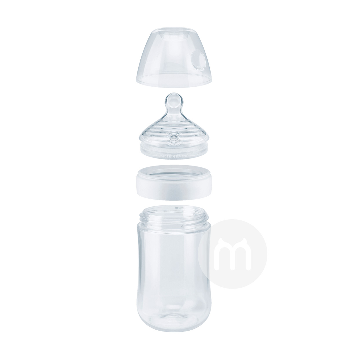 NUK Jerman NUK botol susu kaca ultra lebar mulut puting silikon 240ml 0-6 bulan pink di luar negeri