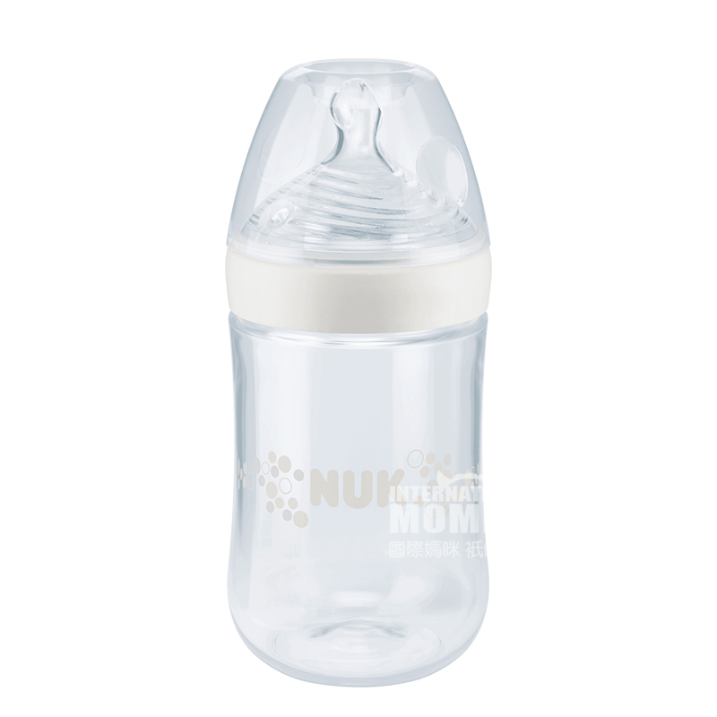 NUK Jerman NUK botol susu PP ultra lebar mulut silikon 260ml 6-18 bulan warna acak versi luar negeri