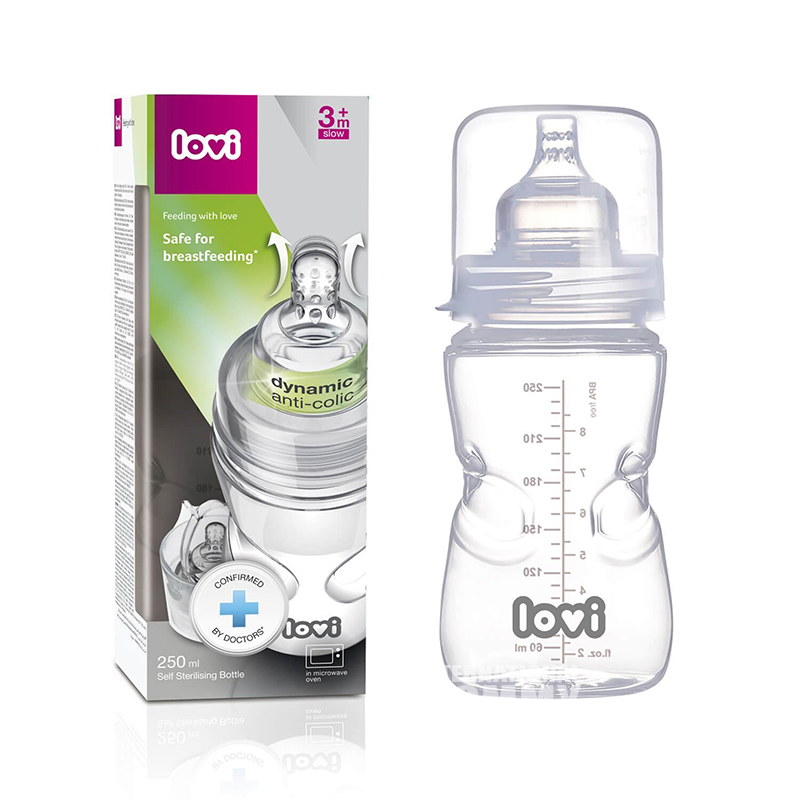 Lovi Poland anti flatulence kaliber lebar botol susu dinamis 250ml selama lebih dari 3 bulan versi luar negeri