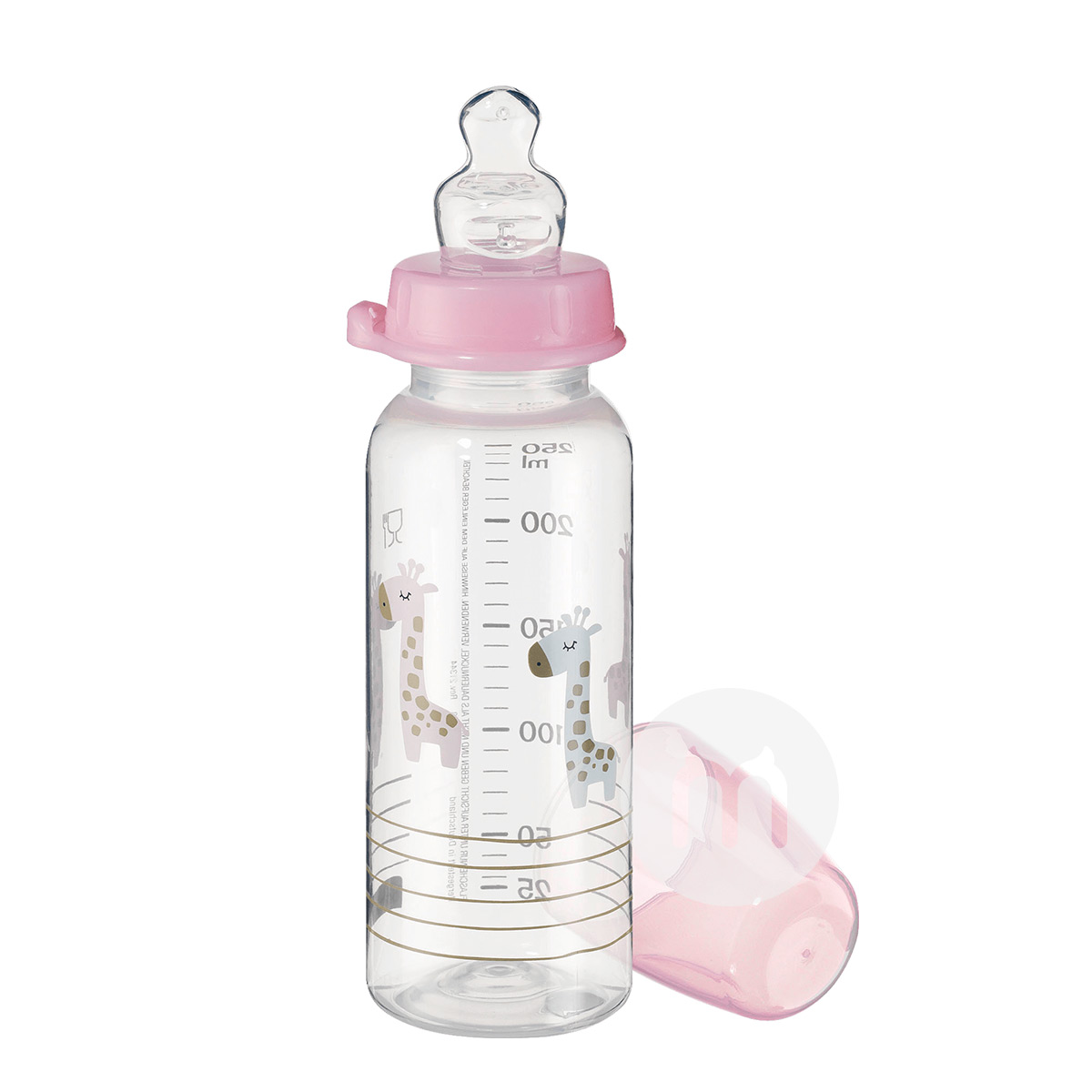 Babylove German Standard Calibre Silicone Nipple Plastik Botol Susu 250ml 0-6 bulan Edisi Luar Negeri