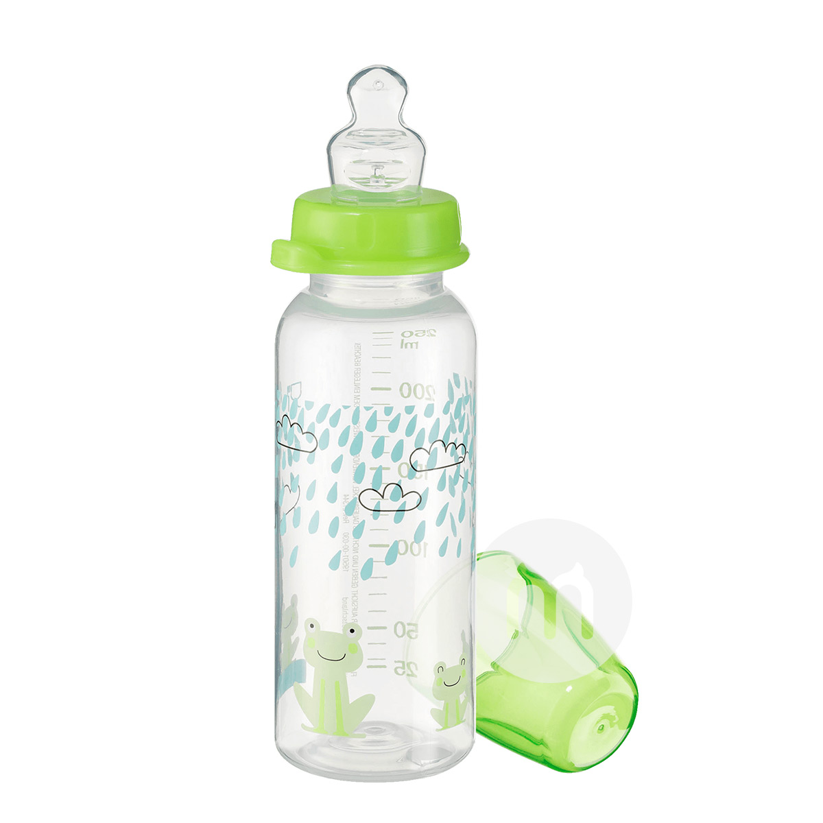 Babylove German Standard Calibre Silicone Nipple Plastik Botol Susu 250ml 0-6 bulan Edisi Luar Negeri