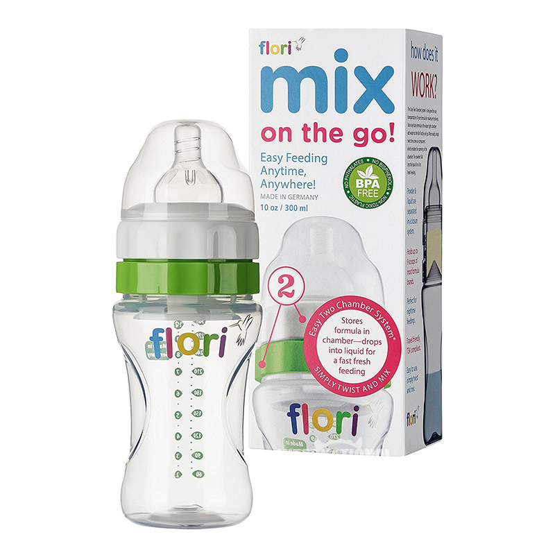 Flori Jerman Flori bayi anti-perut kembung kaliber susu botol 300 ml full stage luar negeri versi luar negeri